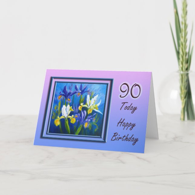 Bonne carte de voeux pour 90e anniversaire (Devant)