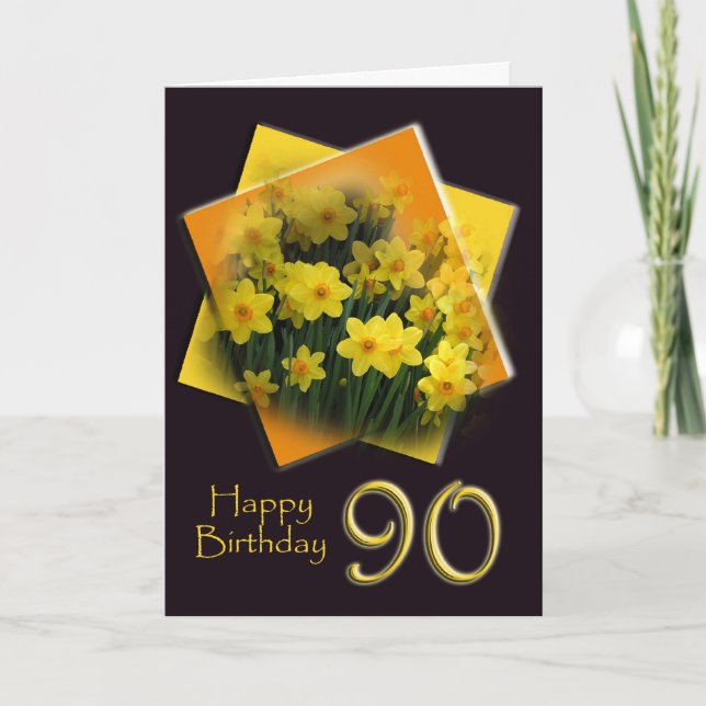 Bonne carte de voeux pour 90e anniversaire (Devant)