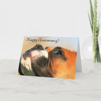 Bonne carte de voeux pour chien de boxe anniversai