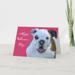 Bonne carte de voeux pour chiot de Valentine