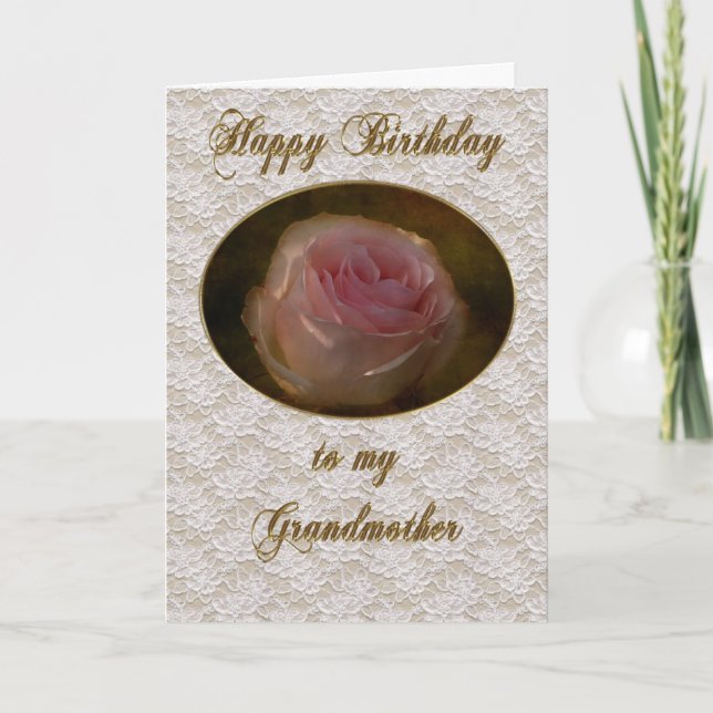 Bonne carte de voeux pour grand-mère d'anniversair (Devant)