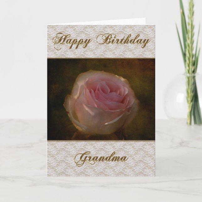 Bonne carte de voeux pour grand-mère d'anniversair (Devant)
