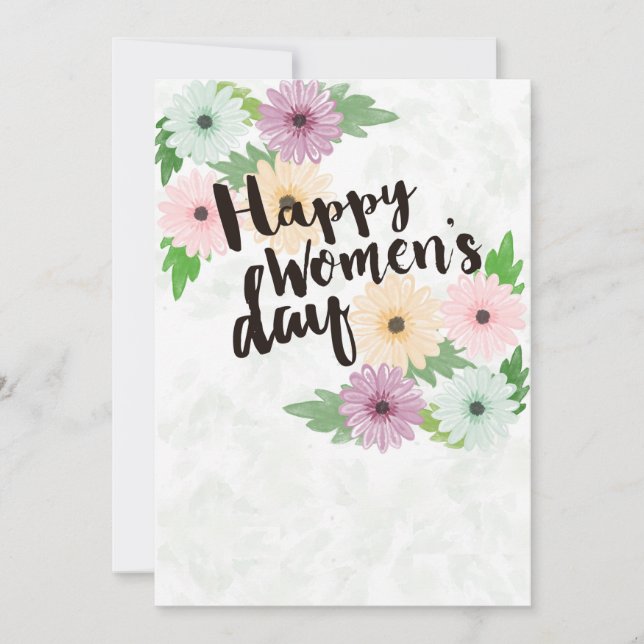 Bonne carte de voeux pour la Journée des Femmes (Devant)