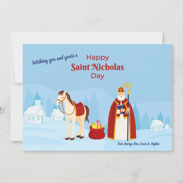 Bonne carte de voeux pour la Saint-Nicolas (Devant)