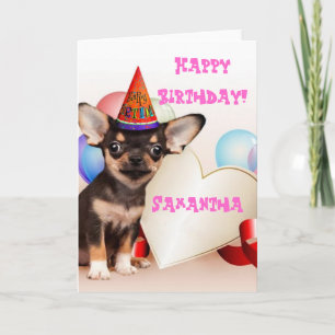 Bonne carte de voeux pour l'anniversaire du Chihua
