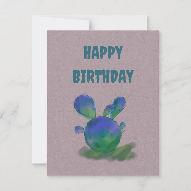Bonne carte de voeux pour l'anniversaire violet et (Devant)