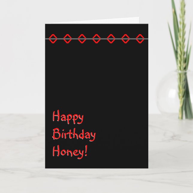 Bonne carte de voeux pour le miel d'anniversaire (Devant)