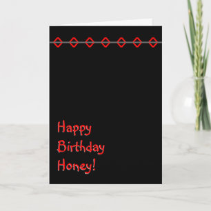 Bonne carte de voeux pour le miel d'anniversaire