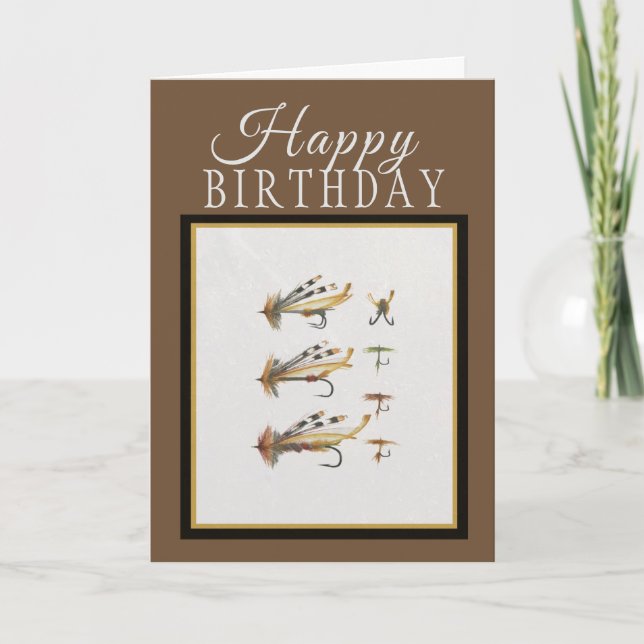 Bonne carte de voeux pour les mouches de pêche d'a (Devant)