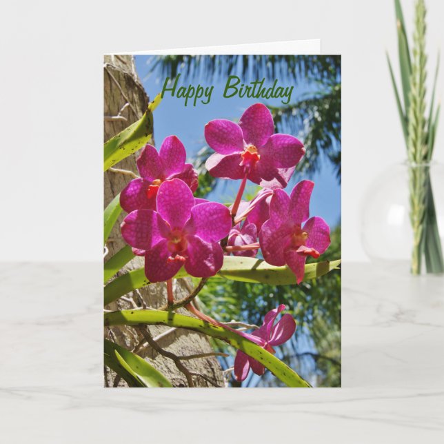 Bonne carte de voeux pour les orchidées d'annivers (Devant)
