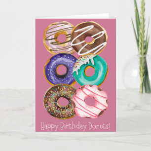 Bonne carte de voeux rose pour l'anniversaire des 