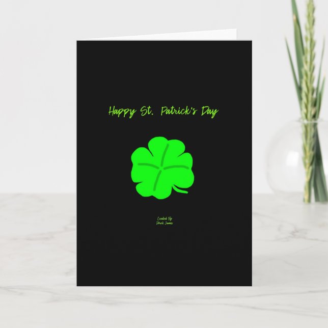 Bonne carte de voeux Verticale St. Patrick's Day (Devant)