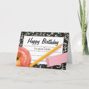 Bonne carte d'enseignant d'anniversaire