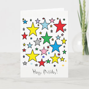 Bonne carte des étoiles d'anniversaire