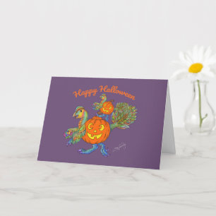 Bonne carte Dinosaure Halloween