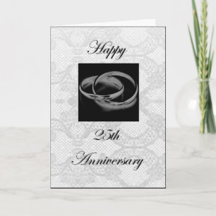 Bonne carte du 25e anniversaire