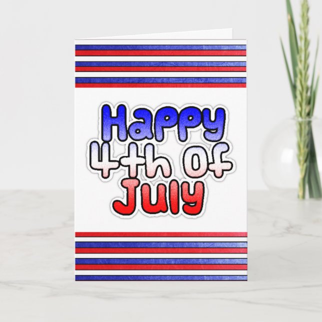 Bonne carte du 4 juillet (Devant)
