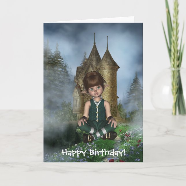 Bonne carte Elfin Hollie Irlandaise Anniversaire (Devant)