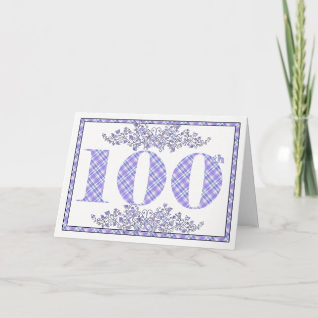 Bonne carte en vichy 100e anniversaire (Devant)
