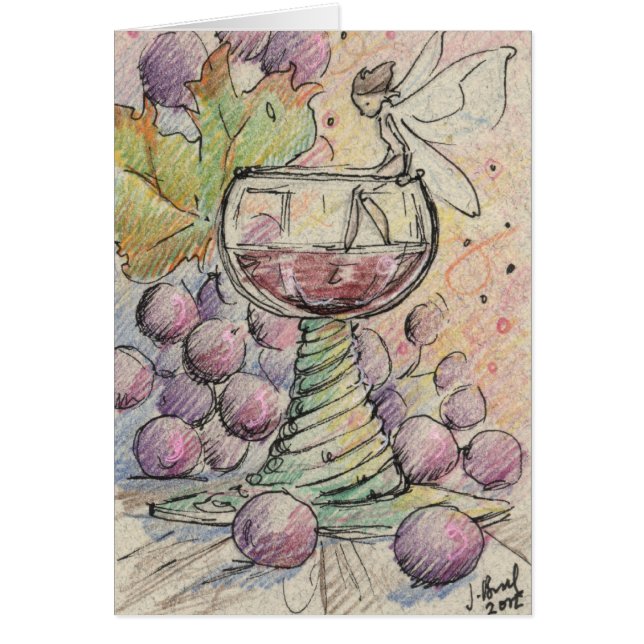 Bonne carte féerique de vin (Devant)