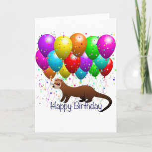 Bonne carte Ferret d'anniversaire