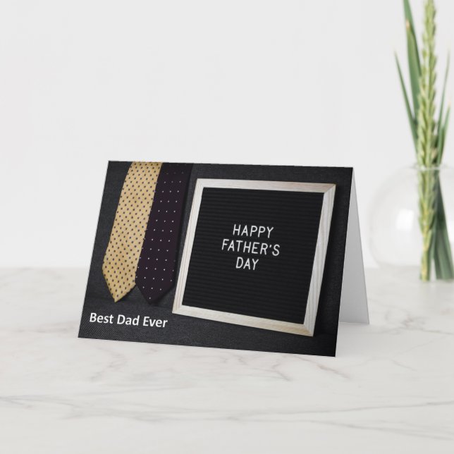 Bonne carte Fête des pères Meilleur papa Jamais No (Devant)