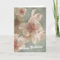 Bonne carte florale sereine pour anniversaire
