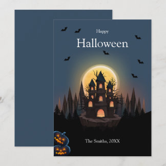 Bonne carte Halloween Castle