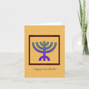 Bonne carte Hanoukka Menorah