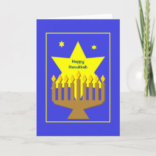 Bonne carte Hauunukah Menorah