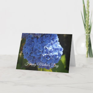 Bonne carte Hibiscus bleu fête des mères
