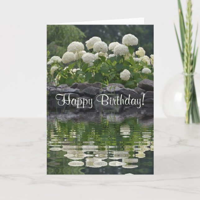 Bonne carte Hydrangea anniversaire (Devant)