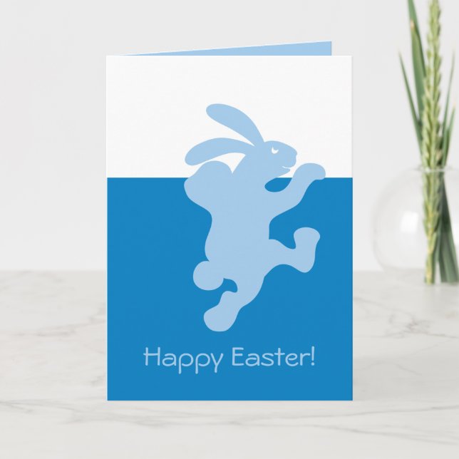 Bonne carte lapin lapin bleu (Devant)