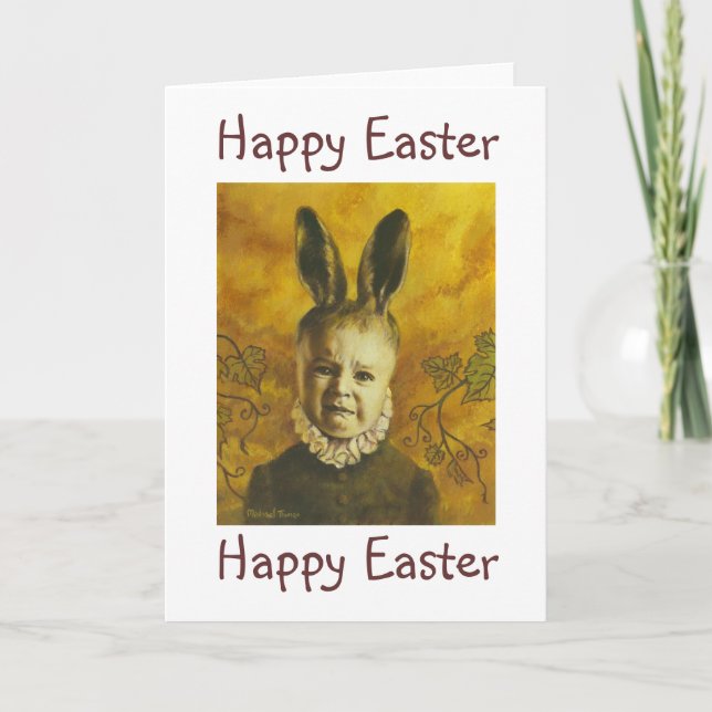 Bonne carte lapin mutant de Pâques (Devant)