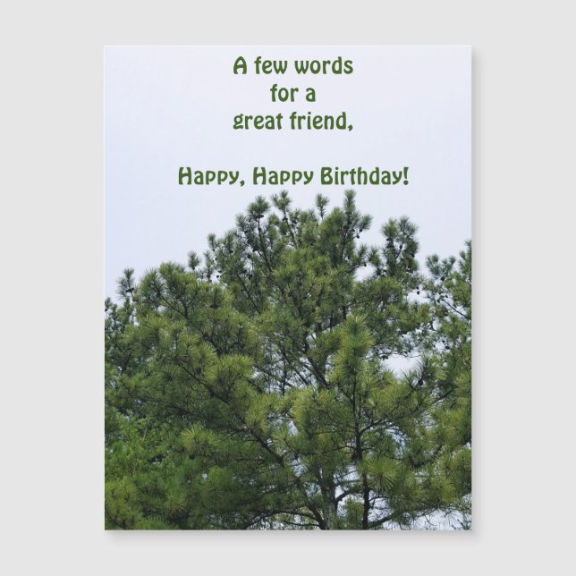 Bonne carte magnétique de l'ami d'anniversaire (Devant)