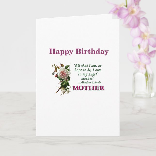 Bonne carte mère d'anniversaire (Orchidée)