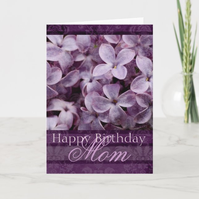 Bonne carte mère Lilacs anniversaire (Devant)