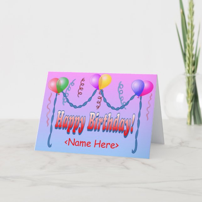 Bonne carte Modèle d'anniversaire (Devant)