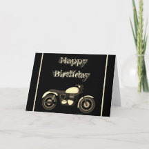Bonne carte moto d'anniversaire