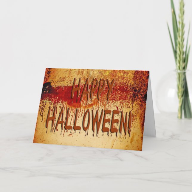 Bonne Carte murale Halloween sang tendue (Devant)