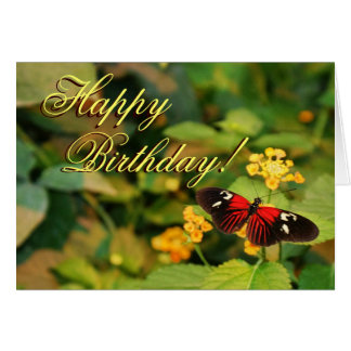 Bonne carte papillon d'anniversaire