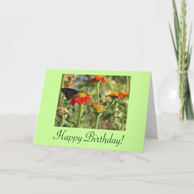 Bonne carte papillon d'anniversaire (Devant)