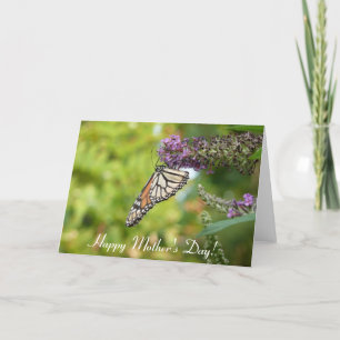Bonne carte papillon Monarque Fête des Mères
