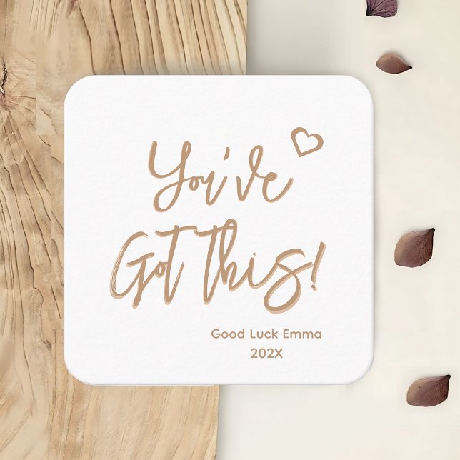Bonne carte | Personnalisée, vous avez cette carte (Encourage and uplift with our elegant calligraphy 'You've Got This' card.)