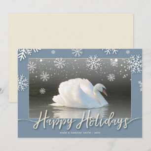 Bonne Carte Plat Swans Holiday