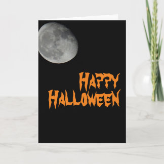Bonne carte pleine lune Halloween