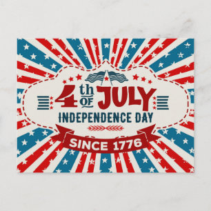 Bonne carte postale 4 juillet