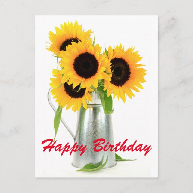 Bonne carte postale Bouquet de fleurs de soleil an (Devant)