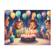 Bonne carte postale d'anniversaire pour votre bébé