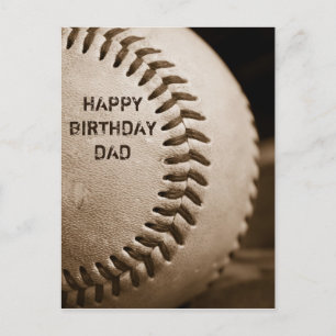 Bonne carte postale de baseball papa anniversaire